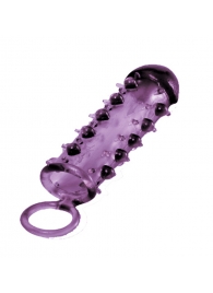 Закрытая фиолетовая насадка с пупырышками SAMURAI PENIS SLEEVE PURPLE - 14,5 см. - NMC - в Электростали купить с доставкой