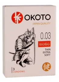 Тонкие презервативы OKOTO Thin Extra Soft - 3 шт. - Sitabella - купить с доставкой в Электростали