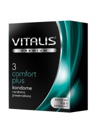 Контурные презервативы VITALIS PREMIUM comfort plus - 3 шт. - Vitalis - купить с доставкой в Электростали