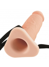 Телесный реалистичный фаллоимитатор с полостью Silicone Hollow Extension - 20 см. - Pipedream - купить с доставкой в Электростали