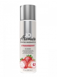 Массажное масло JO Aromatix Massage Oil Strawberry с ароматом клубники - 120 мл. - System JO - купить с доставкой в Электростали