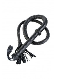 Длинный кожаный кнут с хлопушками на конце - ToyFa - купить с доставкой в Электростали
