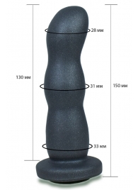 Черная анальная рельефная насадка-фаллоимитатор - 15 см. - LOVETOY (А-Полимер) - купить с доставкой в Электростали