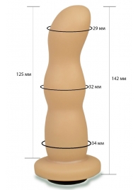 Телесная рельефная насадка Harness - 14,2 см. - LOVETOY (А-Полимер) - купить с доставкой в Электростали