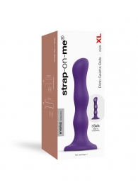 Фиолетовая насадка Strap-On-Me Dildo Geisha Balls size XL - Strap-on-me - купить с доставкой в Электростали