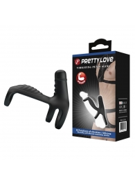 Черная вибронасадка на пенис Vibrating Penis Sling - Baile - в Электростали купить с доставкой