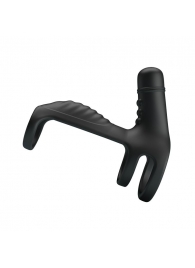 Черная вибронасадка на пенис Vibrating Penis Sling - Baile - в Электростали купить с доставкой