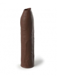 Коричневая насадка-удлинитель Uncut Silicone Penis Enhancer - 17,8 см. - Pipedream - в Электростали купить с доставкой