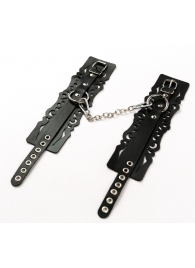 Узорчатые кожаные оковы с регулируемыми ремешками - Crazy Handmade - купить с доставкой в Электростали