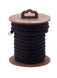 Черная хлопковая веревка для бондажа на катушке - 5 м. - Crazy Handmade - купить с доставкой в Электростали