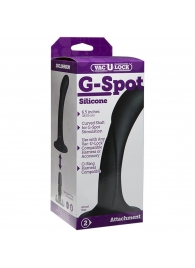 Черная изогнутая насадка Vac-U-Lock G-Spot - 16,5 см. - Doc Johnson - купить с доставкой в Электростали