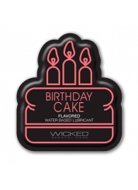 Лубрикант на водной основе со вкусом торта с кремом Wicked Aqua Birthday cake - 3 мл. - Wicked - купить с доставкой в Электростали