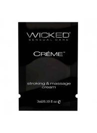 Крем для массажа и мастурбации Wicked Stroking and Massage Creme - 3 мл. - Wicked - купить с доставкой в Электростали