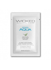 Легкий лубрикант на водной основе Wicked Simply AQUA - 3 мл. - Wicked - купить с доставкой в Электростали