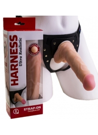 Страпон Harness из двух предметов: регулируемые трусики и насадка-фаллос - 17,5 см. - LOVETOY (А-Полимер) - купить с доставкой в Электростали