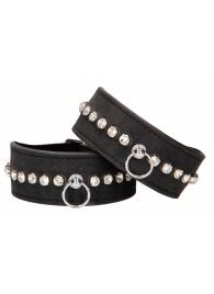 Черные поножи Diamond Studded Ankle Cuffs - Shots Media BV - купить с доставкой в Электростали