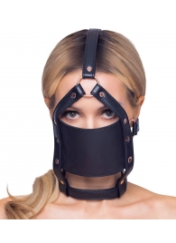 Черный намордник с кляпом-шаром Head Harness With A Gag - Orion - купить с доставкой в Электростали