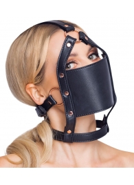 Черный намордник с кляпом-шаром Head Harness With A Gag - Orion - купить с доставкой в Электростали