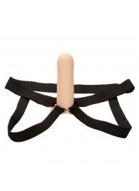 Телесный фаллопротез из силикона Extension with Harness - 15,75 см. - California Exotic Novelties - купить с доставкой в Электростали