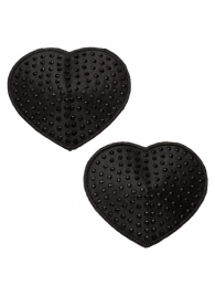 Черные пэстисы в форме сердечек Heart Pasties - California Exotic Novelties - купить с доставкой в Электростали