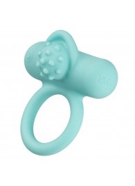 Аквамариновое эрекционное виброкольцо Silicone Rechargeable Nubby Lover’s Delight - California Exotic Novelties - в Электростали купить с доставкой