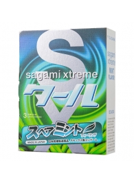 Презервативы Sagami Xtreme Mint с ароматом мяты - 3 шт. - Sagami - купить с доставкой в Электростали