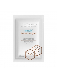 Саше лубриканта на водной основе Simply Aqua Brown Sugar с ароматом коричневого сахара - 3 мл. - Wicked - купить с доставкой в Электростали