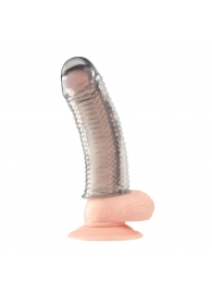 Текстурированная насадка на пенис Clear Textured Penis Enhancing Sleeve Extension - 16,5 см. - BlueLine - в Электростали купить с доставкой