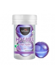 Лубрикант на масляной основе Hot Ball Beija Muito с ароматом винограда (2 шарика по 3 гр.) - HotFlowers - купить с доставкой в Электростали