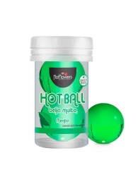 Лубрикант на масляной основе Hot Ball Beija Muito с ароматом мяты (2 шарика по 3 гр.) - HotFlowers - купить с доставкой в Электростали