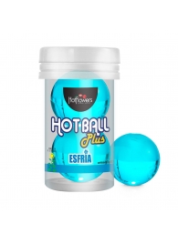 Лубрикант на масляной основе Hot Ball Plus с охлаждающим эффектом (2 шарика по 3 гр.) - HotFlowers - купить с доставкой в Электростали