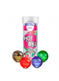 Ароматизированный лубрикант Hot Ball Mix на масляной основе (4 шарика по 3 гр.) - HotFlowers - купить с доставкой в Электростали