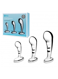 Набор из 3 стальных стимуляторов простаты Stainless Steel P-spot Training Set - b-Vibe - в Электростали купить с доставкой