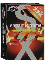 Презервативы Sagami Xtreme ENERGY с ароматом энергетика - 3 шт. - Sagami - купить с доставкой в Электростали