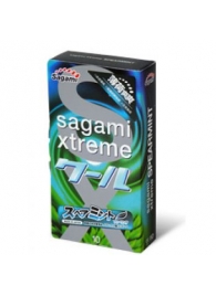 Презервативы Sagami Xtreme Mint с ароматом мяты - 10 шт. - Sagami - купить с доставкой в Электростали