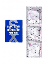 Розовые презервативы Sagami Xtreme FEEL FIT 3D - 3 шт. - Sagami - купить с доставкой в Электростали