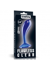 Синяя анальная втулка Flawless Clear Prostate Plug 6.0 - 15 см. - Lovetoy - в Электростали купить с доставкой