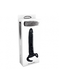 Чёрная насадка-фаллос для двойного проникновения INFLATABLE DILDO SLIM DONG  - 13,5 см. - Toyz4lovers - в Электростали купить с доставкой