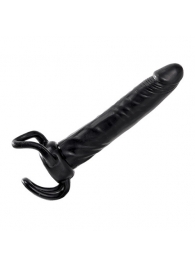 Чёрная насадка-фаллос для двойного проникновения INFLATABLE DILDO SLIM DONG  - 13,5 см. - Toyz4lovers - в Электростали купить с доставкой