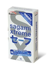 Презервативы Sagami Xtreme Ultrasafe с двойным количеством смазки - 10 шт. - Sagami - купить с доставкой в Электростали