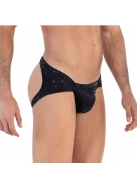 Черные трусы-джоки со звездочками Illusion Jockstrap - Clever Masculine Underwear купить с доставкой