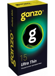 Прозрачные ультратонкие презервативы Ganzo Ultra thin - 15 шт. - Ganzo - купить с доставкой в Электростали