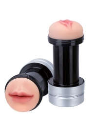 Двусторонний мастурбатор REALSTUFF 2 IN 1 HUMMER MOUTH   VAGINA - ротик и вагина - Dream Toys - в Электростали купить с доставкой