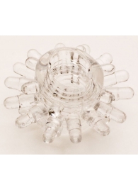 Прозрачное гелевое эрекционное кольцо с шипиками - Toyfa Basic - в Электростали купить с доставкой