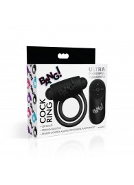 Черное эрекционное виброкольцо 28X Remote Control Vibrating Cock Ring   Bullet - XR Brands - в Электростали купить с доставкой