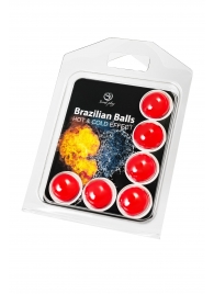 Набор из 6 шариков с массажным маслом Brazilian Balls с охлаждающим и разогревающим эффектом - Secret Play - купить с доставкой в Электростали