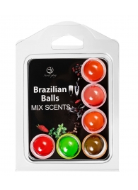 Набор из 6 шариков с ароматизированными массажными маслами Brazilian Balls - Secret Play - купить с доставкой в Электростали