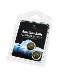 Набор из 2 шариков с массажным маслом Brazilian Balls с ледяным эффектом - Secret Play - купить с доставкой в Электростали