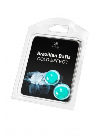 Набор из 2 шариков с массажным маслом Brazilian Balls с охлаждающим эффектом - Secret Play - купить с доставкой в Электростали