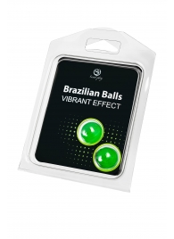 Набор из 2 шариков с массажным маслом Brazilian Balls с эффектом вибрации - Secret Play - купить с доставкой в Электростали